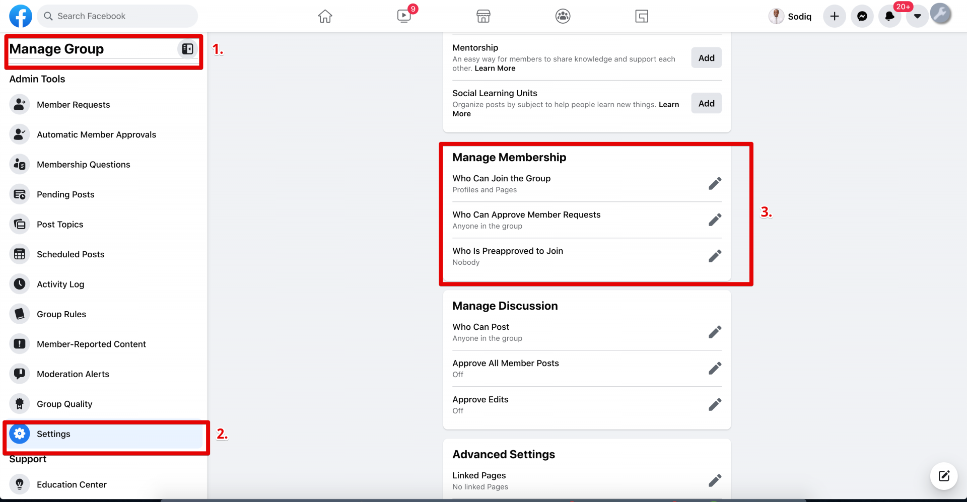 how to approve all pending posts on facebook group