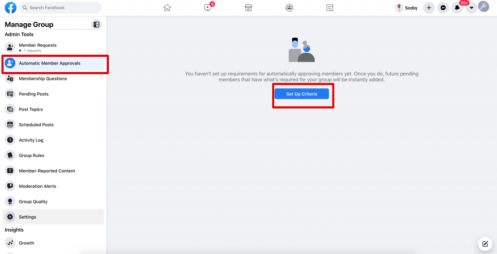 How Do I Auto Approve a Group Member on Facebook? - Facebook group admin panel showing automatic member approval settings