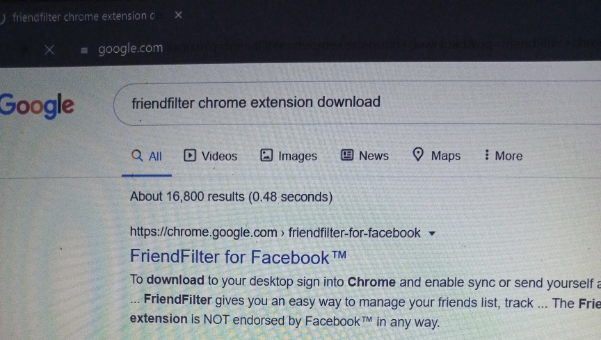 Remove Friends On Facebook for Google Chrome - Extension Download