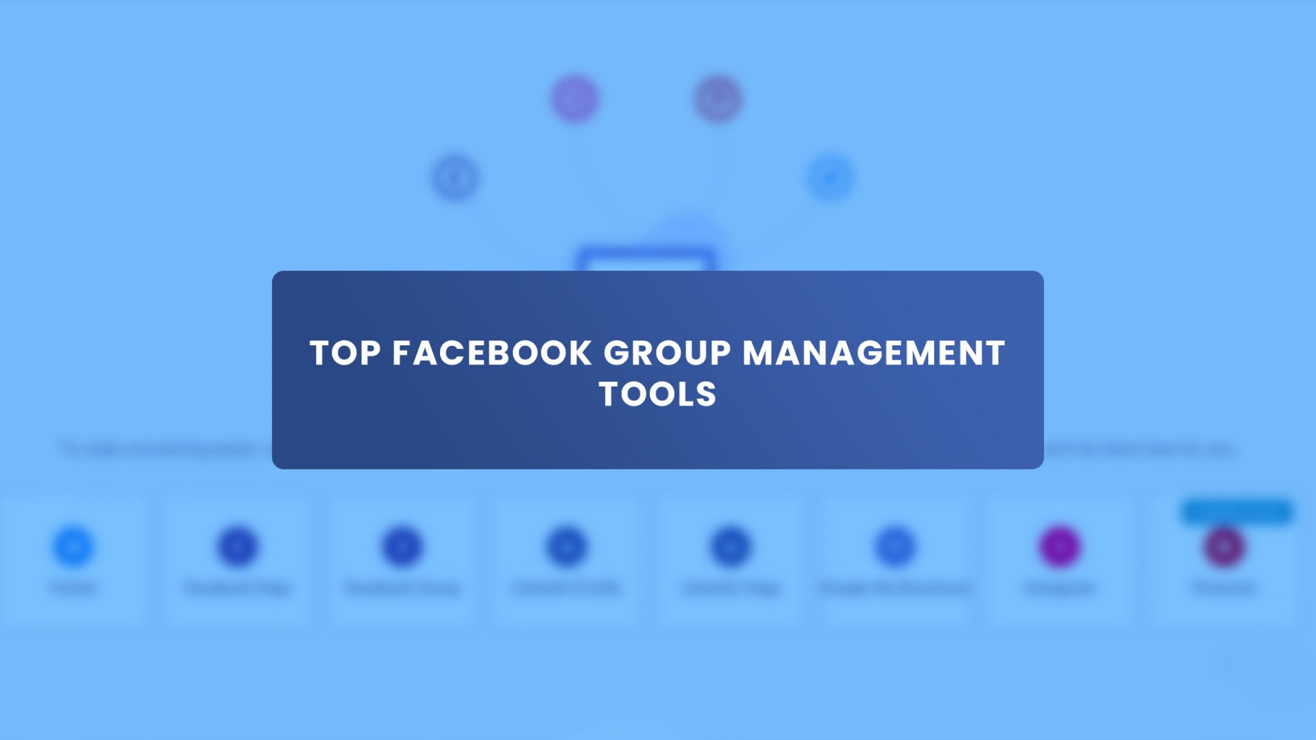 Facebook Management Tools