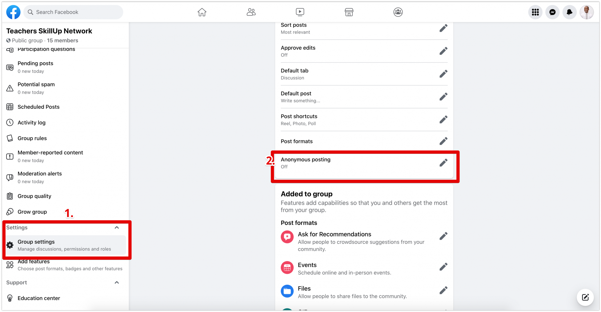 how-to-enable-anonymous-posting-in-a-facebook-group-2023-youtube