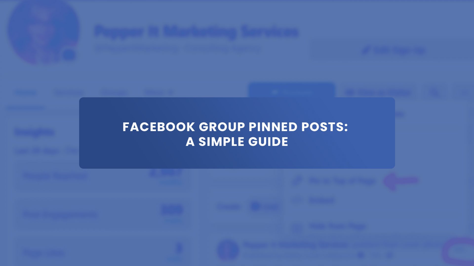 Facebook group pinned posts