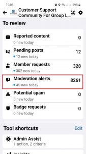 Facebook Group Moderation Alerts