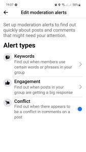 Facebook Group Moderation Alerts