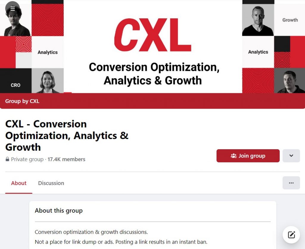 CXL - Best Facebook groups - Most popular Facebook groups