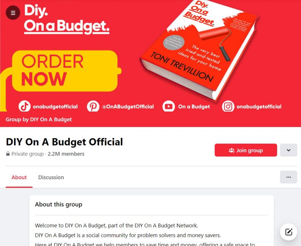 DIY On A Budget Official - Largest Facebook Groups - Most Popular Facebook groups