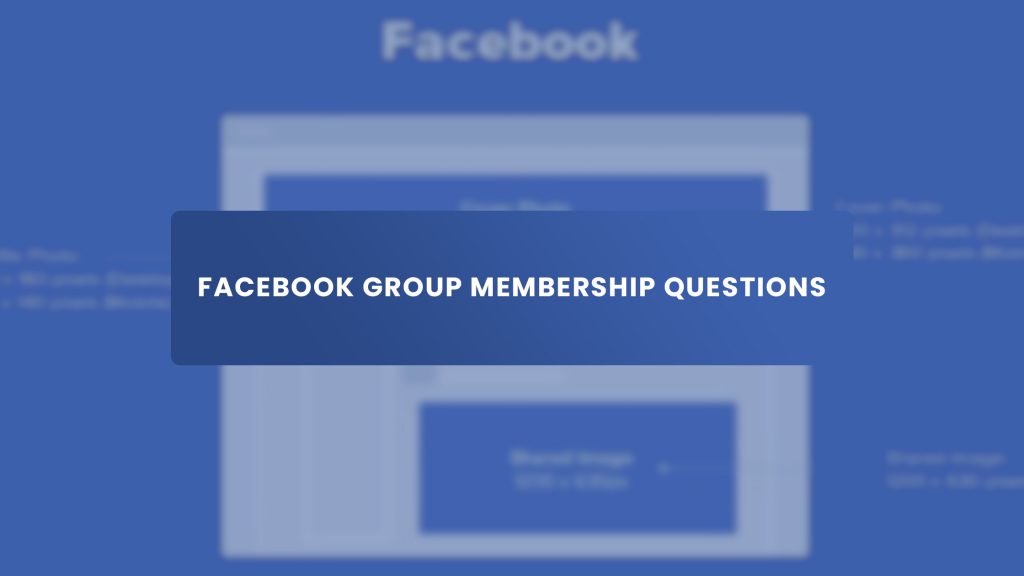 how to add membership questions facebook group