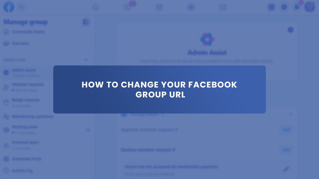 how to change your facebook group url