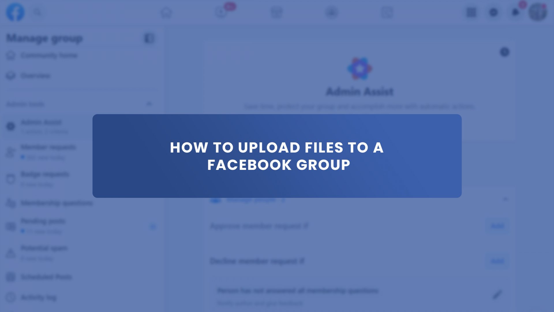 How to Upload Files to Facebook Group