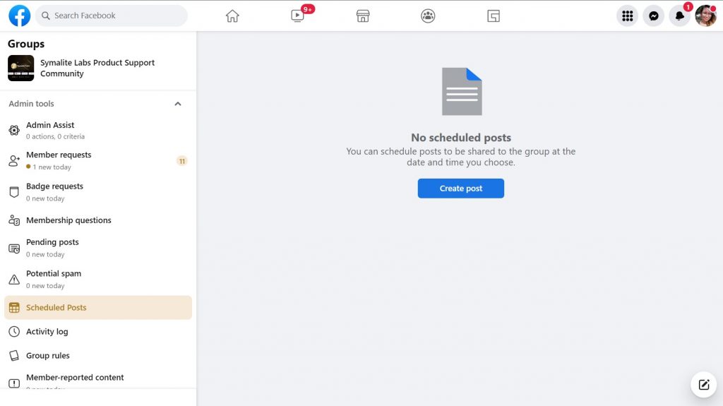 Scheduled Posts in a Facebook Group - Facebook group admin tools
