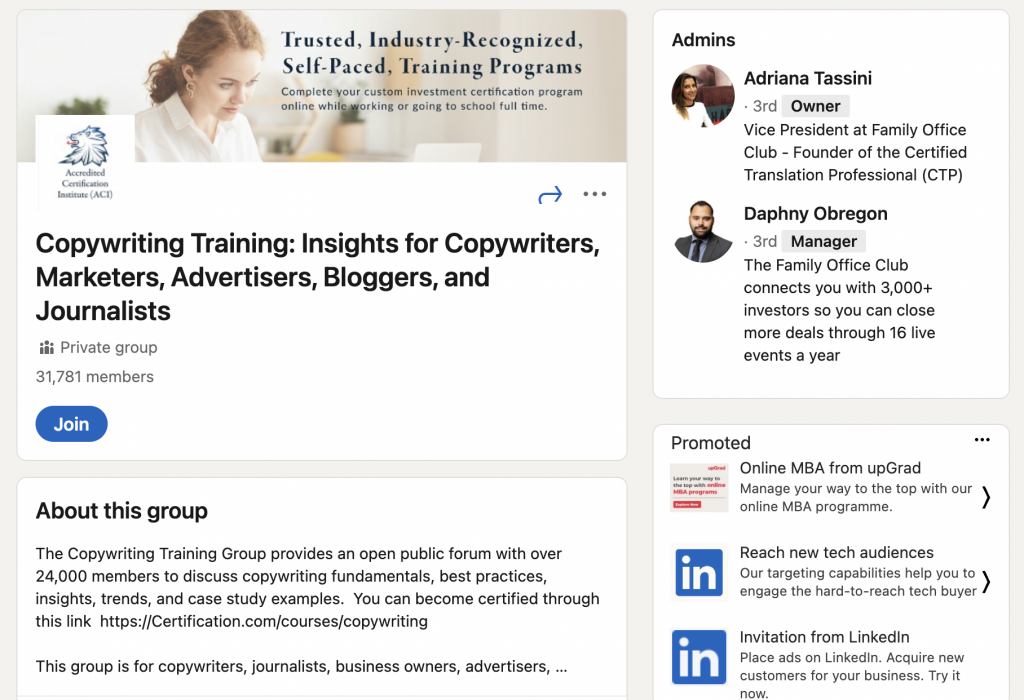 example of niched group - How to increase LinkedIn group members