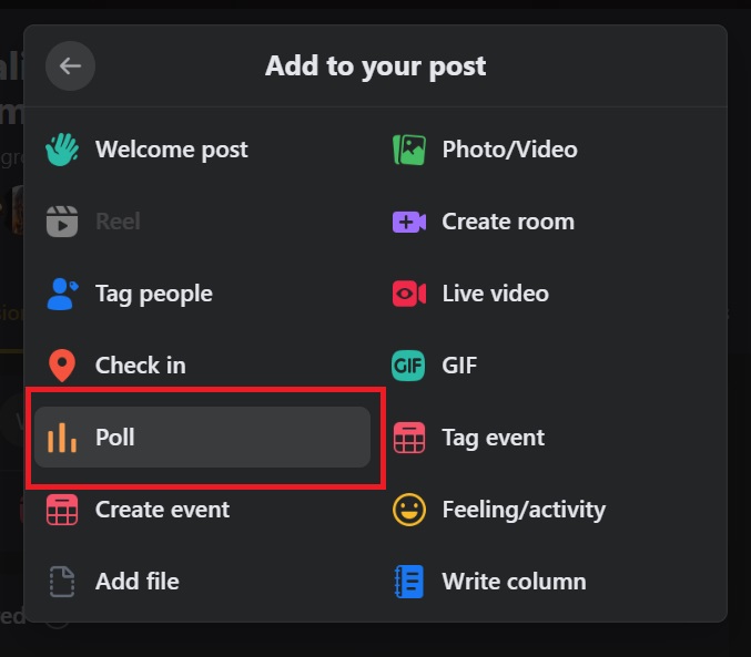 2.1 - How to Create a Poll in a Facebook Group Using Desktop