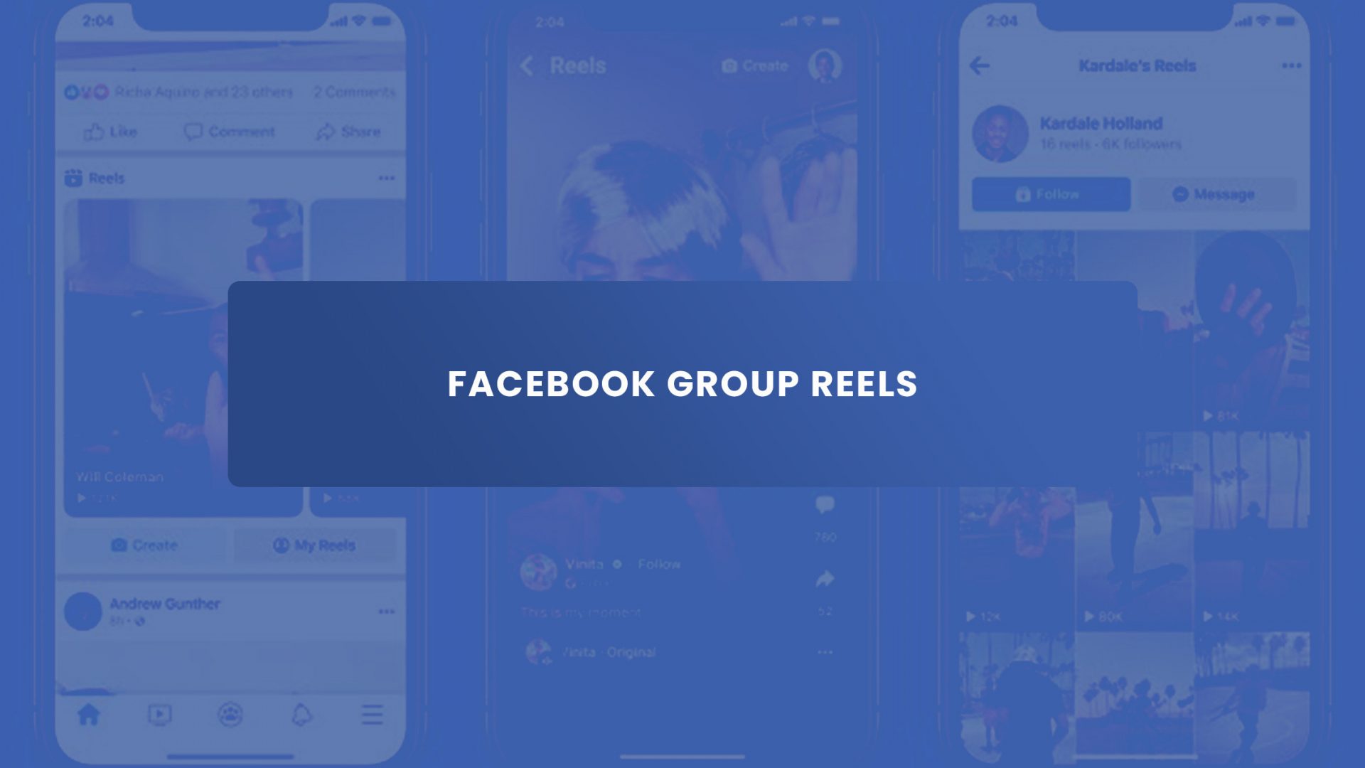Facebook group reels