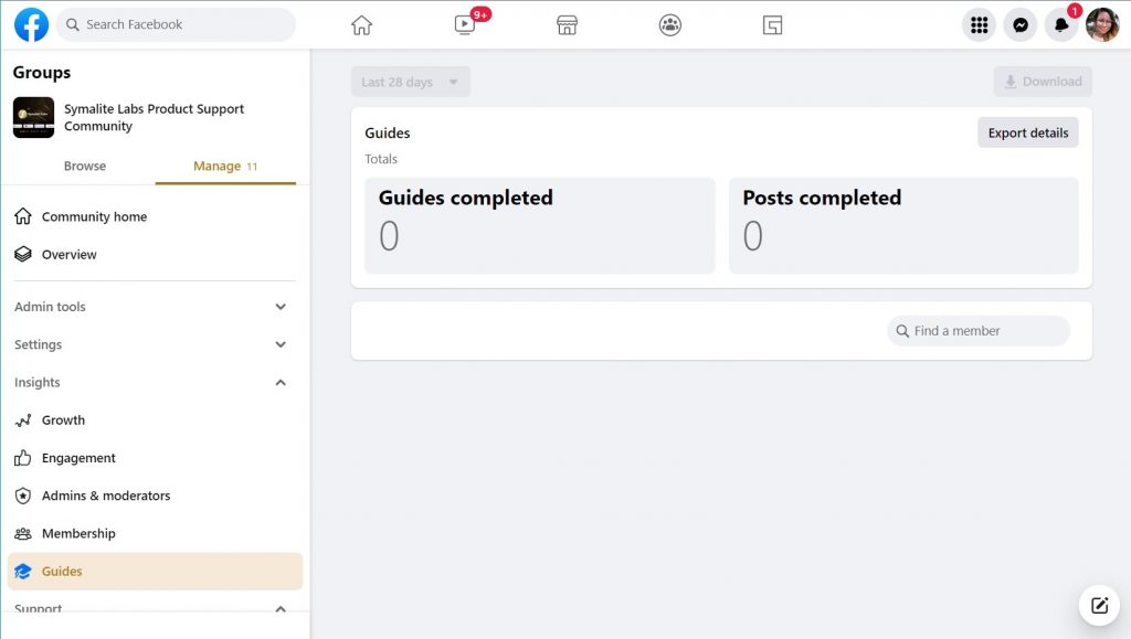 Guide Completion Data - Facebook Group Insights - facebook group monitoring tools
