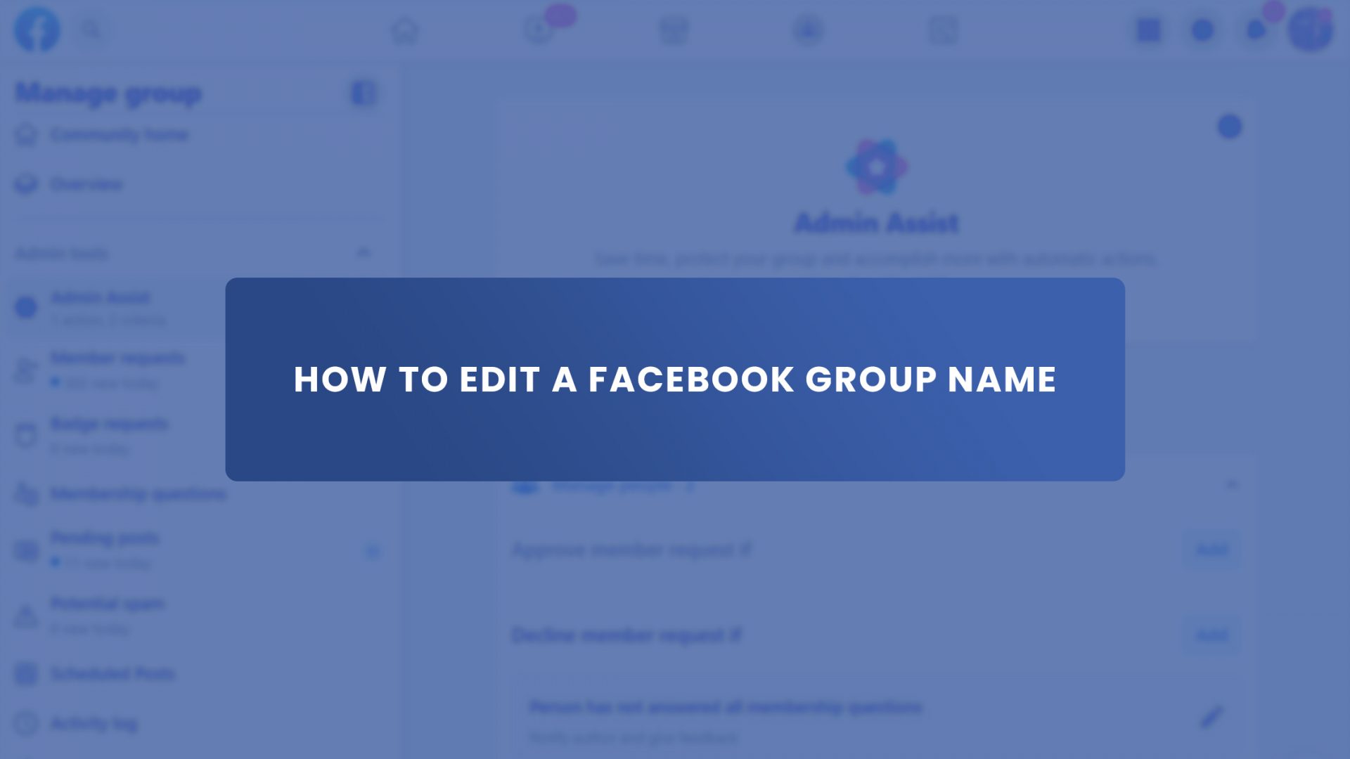 How to Edit a Facebook Group Name
