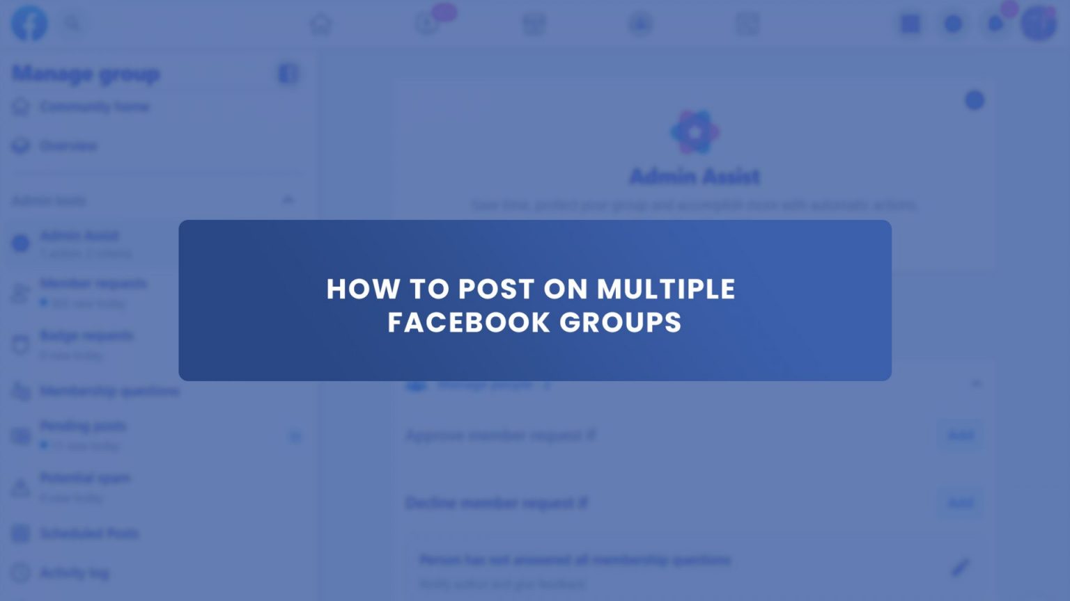 how to post in facebook groups without friends seeing