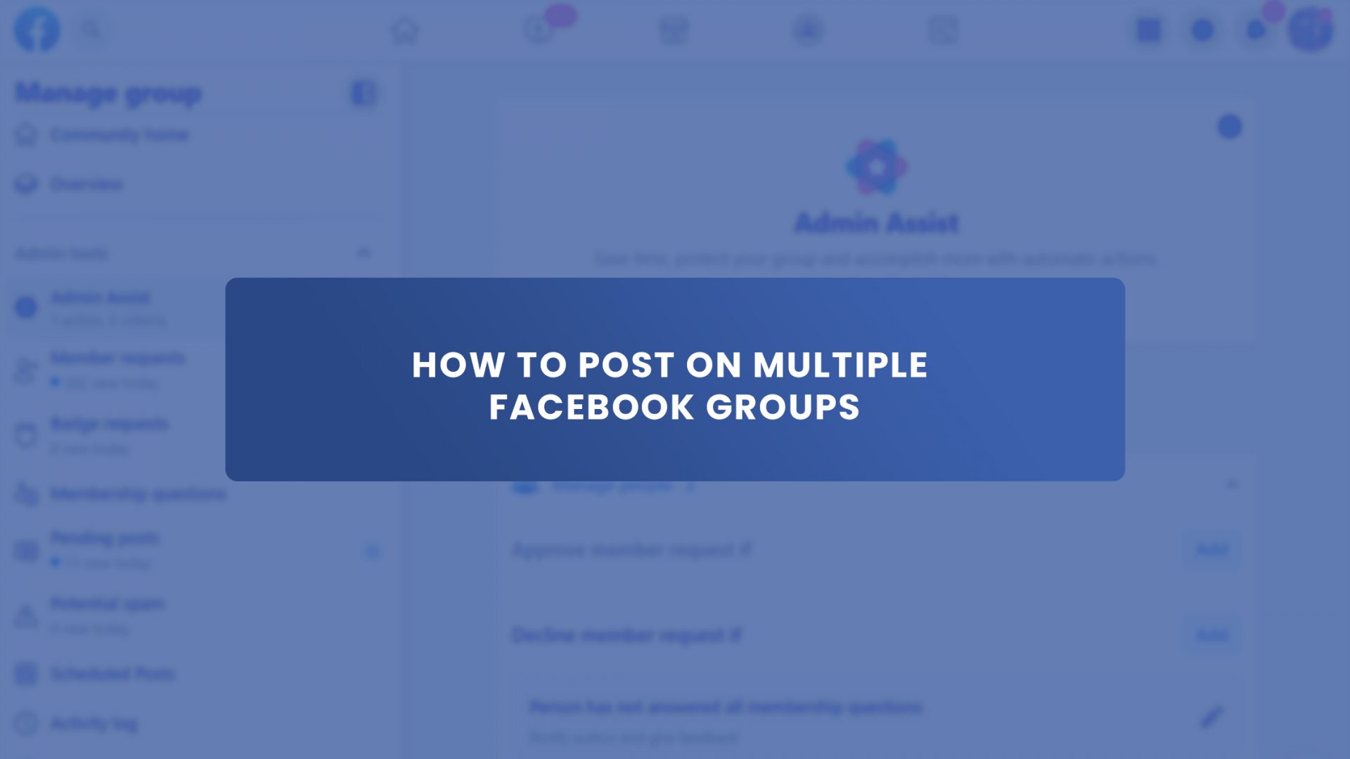 How to Post on Multiple Facebook Groups