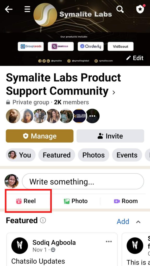Tap Reel - How to create Facebook reels - Facebook group reels