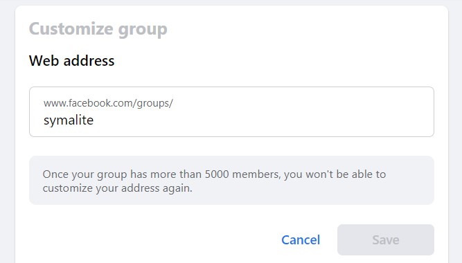 get your facebook group a vanity URL - how to edit facebook group name