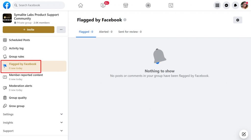 Click flagged by facebook under admin tools - Flagged by Facebook - New Feature in Facebook Groups