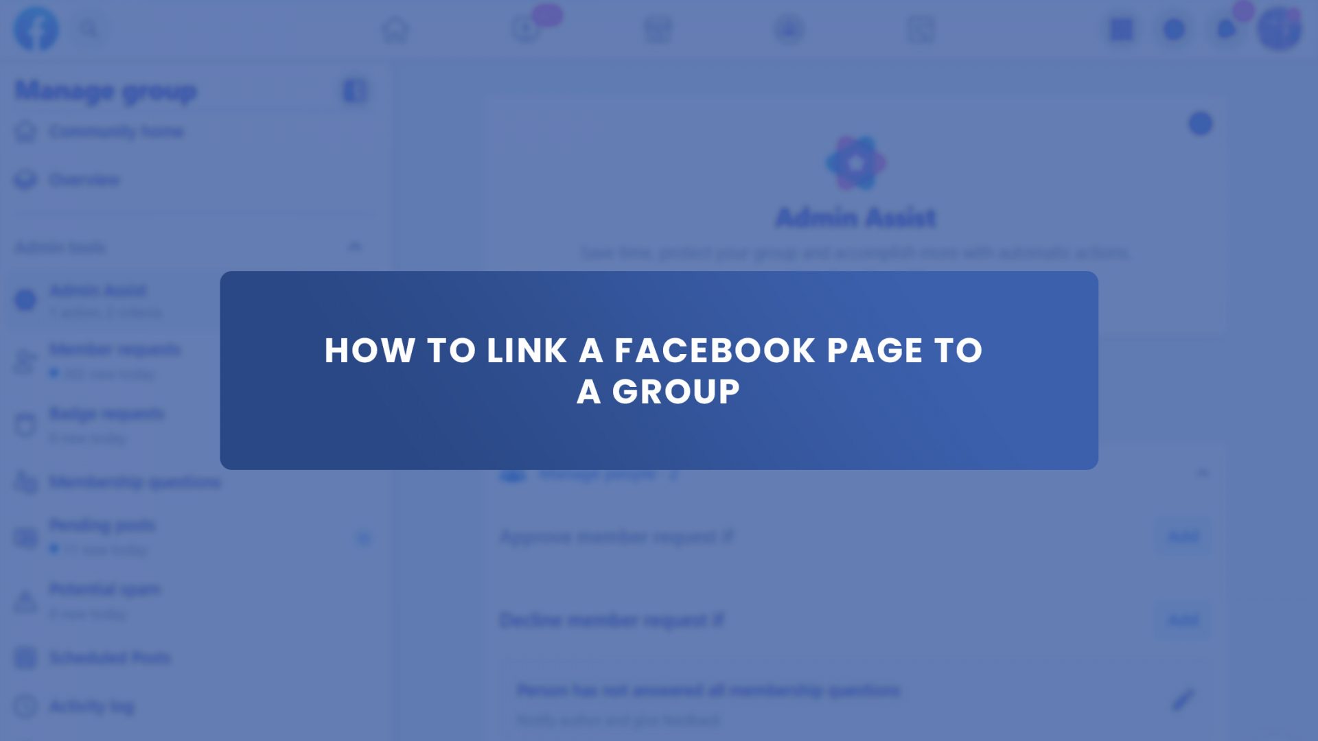How to Link Facebook Page to Group