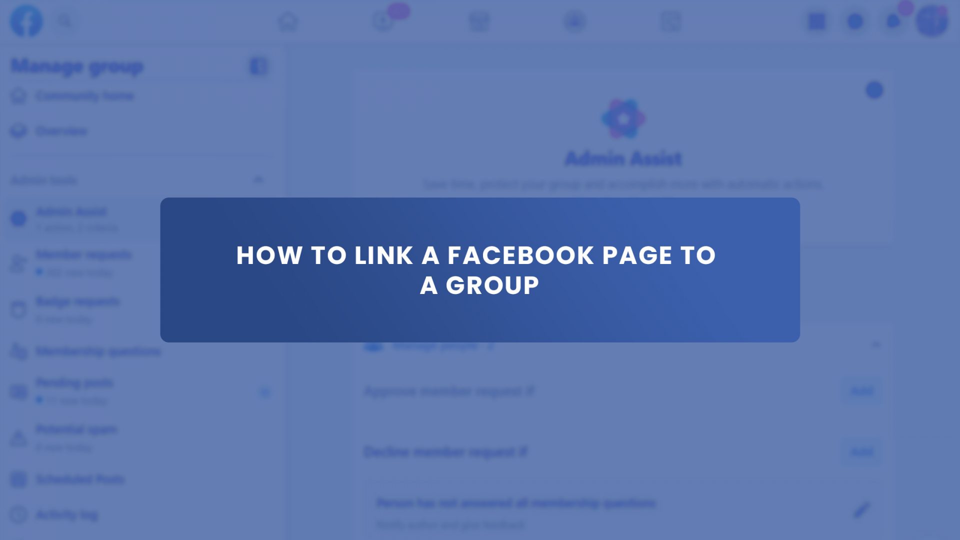 How to Link a Facebook Page to a Group Group Leads Blog