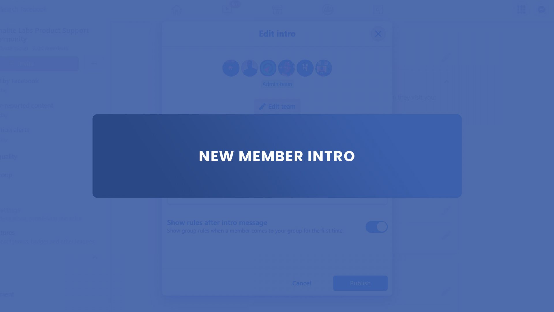 New Member Intro - New Facebook Group Feature
