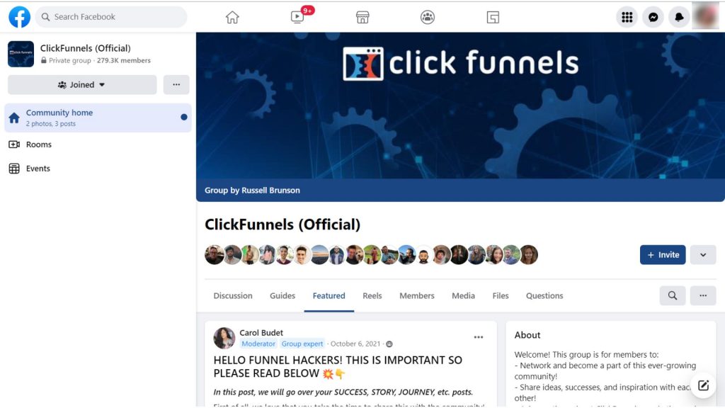 ClickFunnels (Official) - Best Facebook Groups for Entrepreneurs