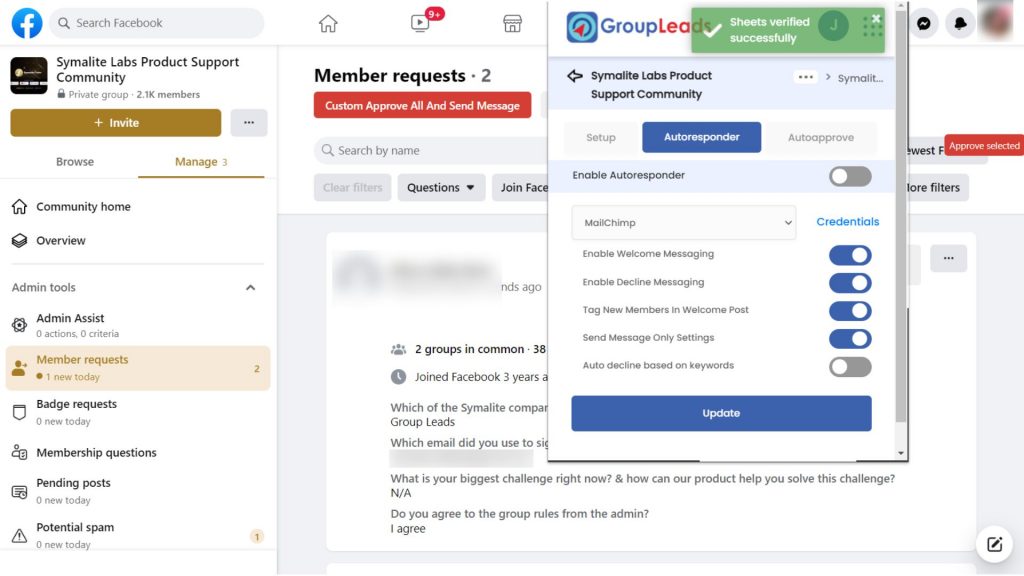How to enable Group Leads decline with feedback feature - Facebook Group Decline with Feedback Feature