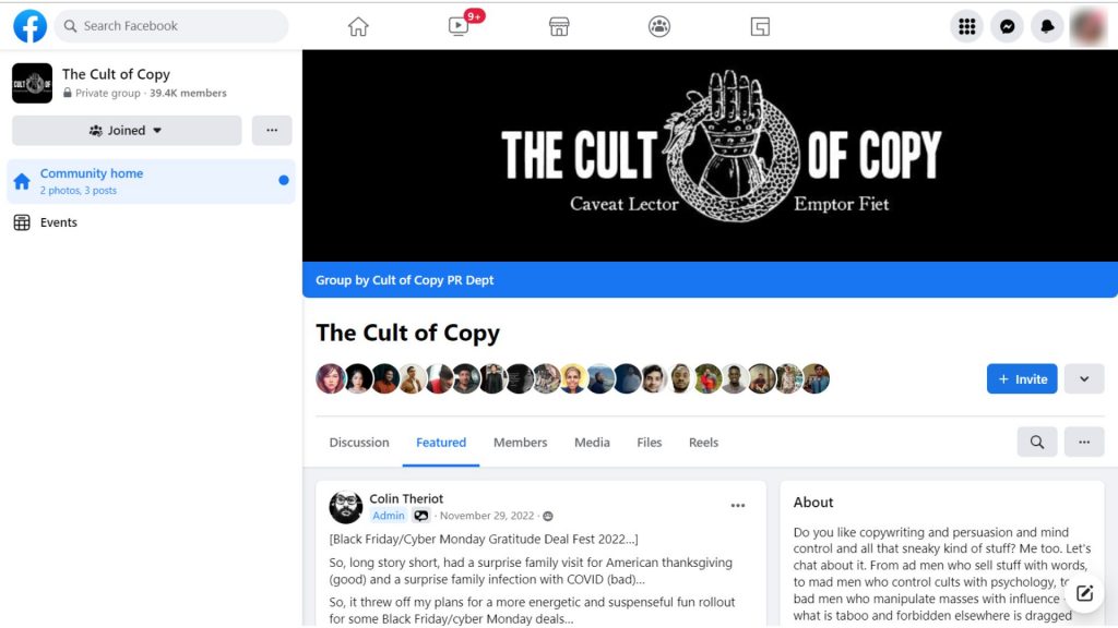 The Cult of Copy - Best Facebook Groups for Entrepreneurs