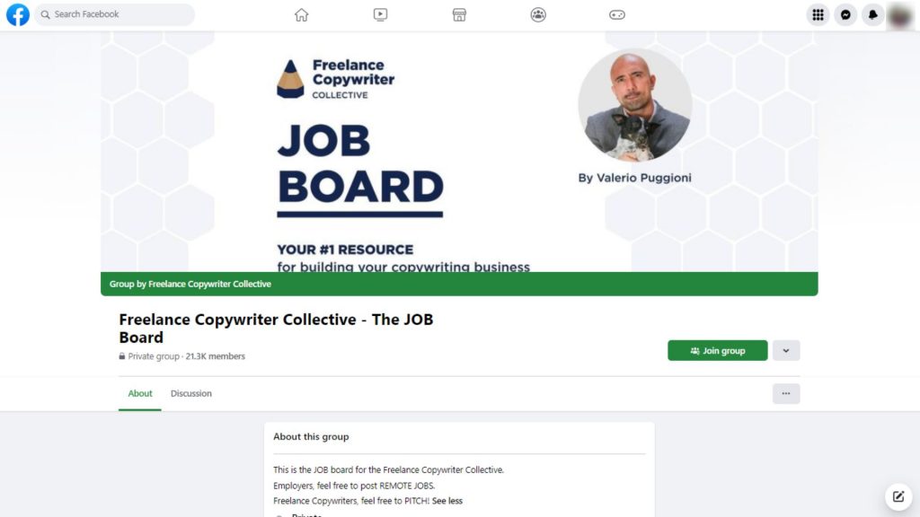 Freelance Copywriter Collective - The Job Board - Best Facebook Groups for Copywriters