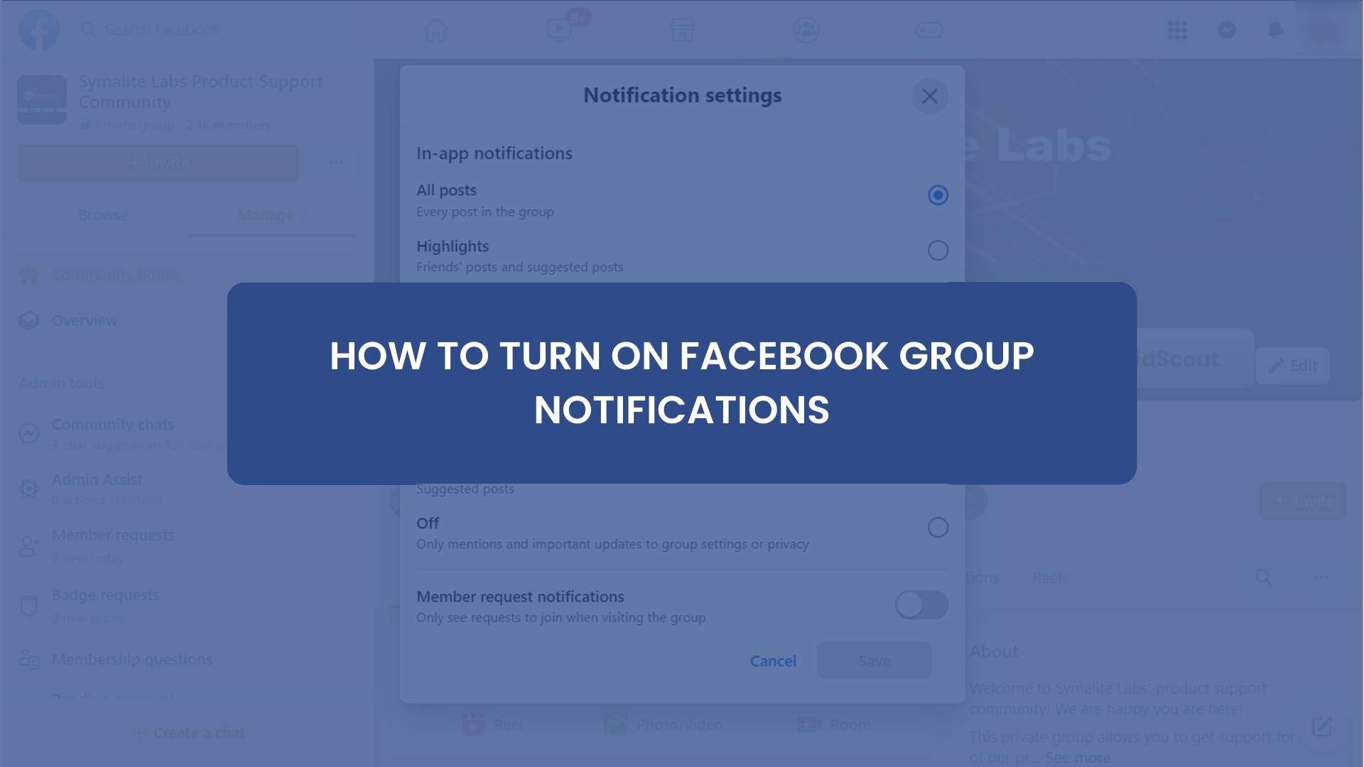 How to Turn on Facebook Group Notifications
