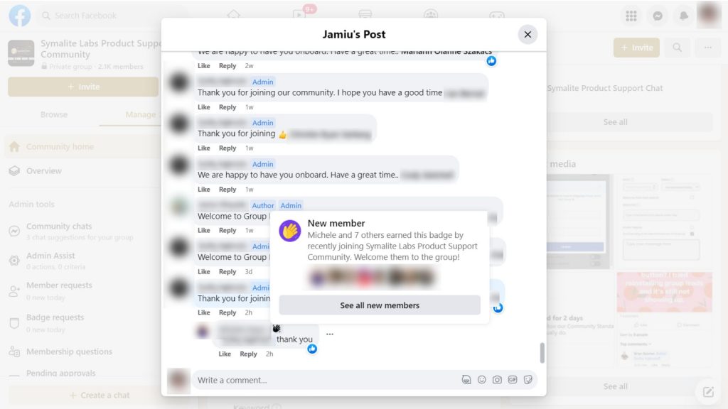 New member badge - How to find new members in Facebook group