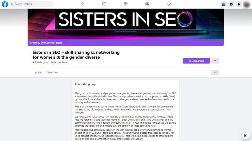 Sisters in SEO - Best Facebook Groups for SEO Writing