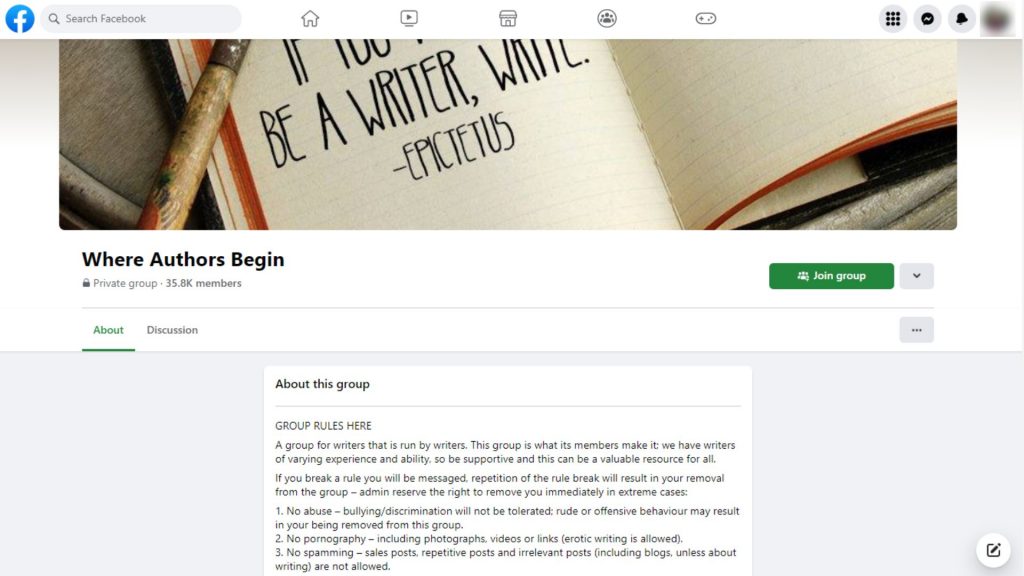 Where Author Begin - Best Facebook Groups for Content Writers