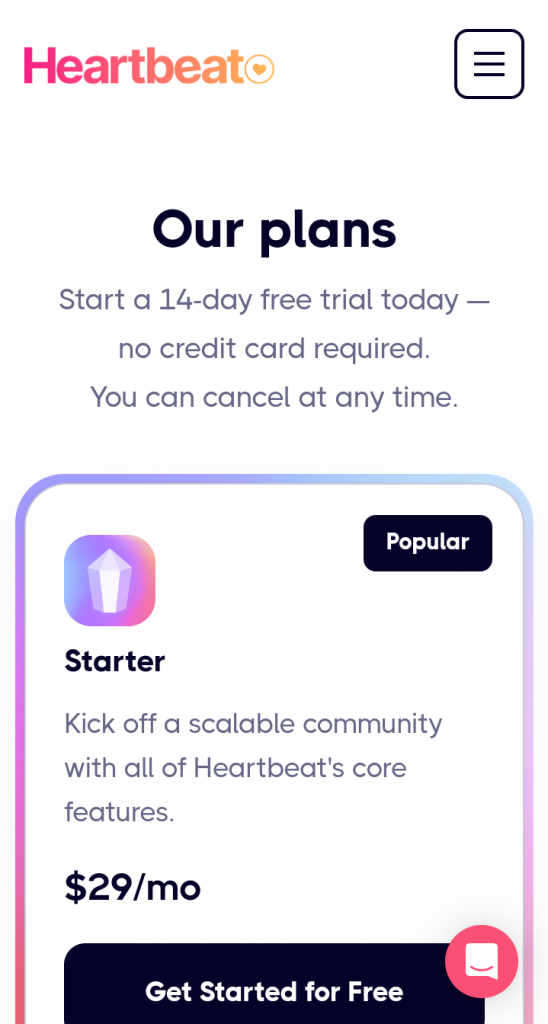 Heartbeat.chat review - pricing